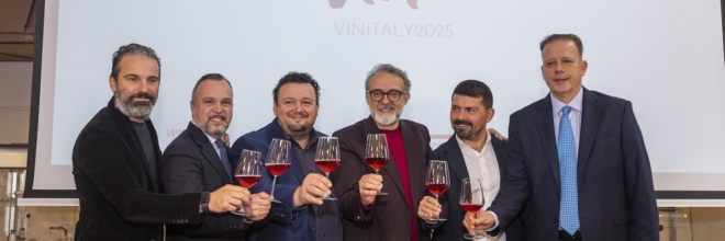 A Vinitaly 25 l’Emilia-Romagna festeggia i 30 anni de La Francescana con Massimo Bottura